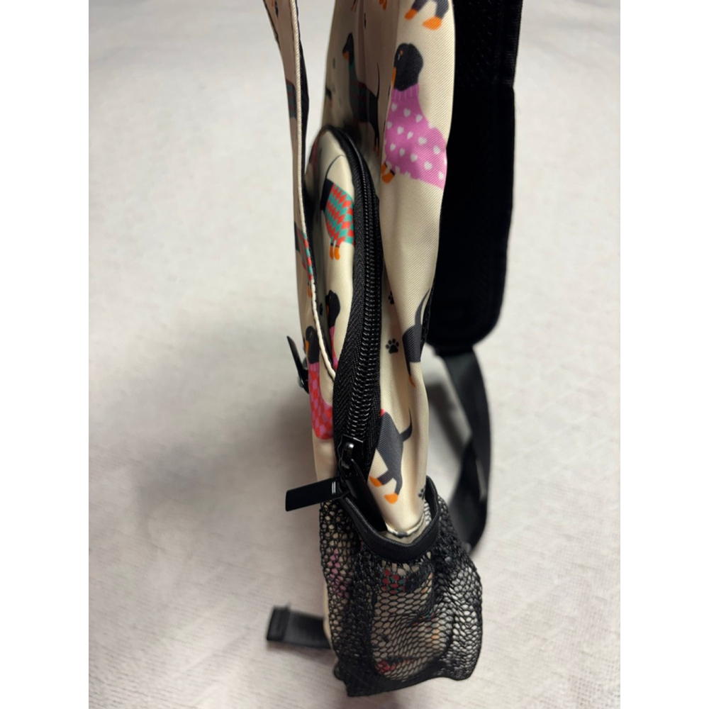Cream Dachshund Print Sling Bag - Women - Picture 4 of 9